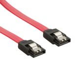 4World Kabel HDD , SATA 3 , 60cm , zatrzask , czerwony