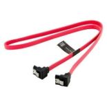 4World Kabel HDD , SATA 3 , SATA , 60cm , prawy , zatrzask , czerwony