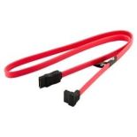 4World Kabel HDD , SATA 3 , 7pin SATA (F) kątowy lewy - 7pin SATA (F) ,60cm,czer