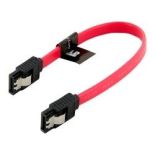 4World Kabel HDD , SATA 3 , SATA-SATA , 20cm , zatrzask , czerwony