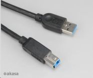 Akasa AKASA Kabel USB, male A na B male USB 3.0, 150cm, černý