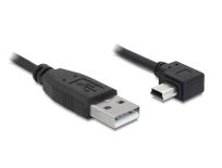 DeLOCK Kabel USB 2.0 AM > USB BM mini 5-pin, kątowy, 0.5m, czarny