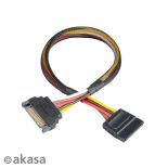 Akasa Kabel zasilający SATA 15 pin (gniazdo) - SATA 15 pin (wtyk) 0.3m. AK-CBPW04-30