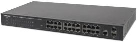 Intellinet Network Solutions Gigabit Switch 24x 10/100/1000 2x SFP PoE/PoE+ 240W zarządzalny