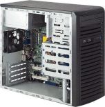 Supermicro Mini-Tower, 300W PS, 4x 3.5 internal tool-less HDD bays, 2x 5.25 peripheral ba