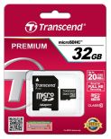 Transcend karta pamięci Micro SDHC 32GB Class 10 + Adapter - FULL HD