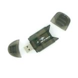 4World Czytnik kart - PenDrive SD/mini SD/MMC/RS-MMC/T-FLASH USB 2.0