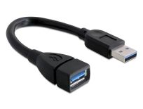 DeLOCK przedłużacz USB 3.0 AM-AF 15cm, czarny