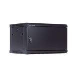 Linkbasic szafa wisząca rack 19'' 6U 600x450mm czarna (drzwi przednie stalowe)