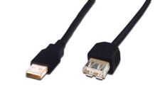 Assmann Kabel przedłużający USB 2.0 HighSpeed Typ USB A/USB A M/Ż czarny 3m