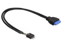 DeLOCK kabel USB 3.0 płyta główna (F) > USB 2.0 płyta główna (M), 0.3m