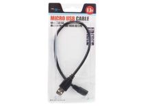 NATEC kabel micro USB 2.0 AM-MBM5P 0.3M, czarny, blister