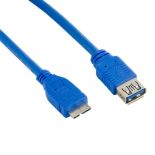 4World Kabel USB 3.0 AF- Micro BM 1.8m, niebieski