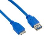 4World Kabel USB 3.0 AF- Micro BM 4.0m, niebieski