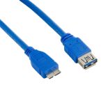 4World Kabel USB 3.0 AF- Micro BM 5.0m, niebieski