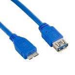 4World Kabel USB 3.0 AF- Micro BM 0.5m, niebieski