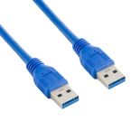 4World Kabel USB 3.0 AM-AM 0.5m, niebieski