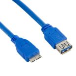 4World Kabel USB 3.0 AF- Micro BM 3.0m, niebieski