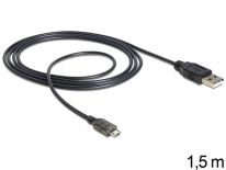 DeLOCK kabel USB micro AM-MBM5P 2.0 + wskaźnik ładowania LED, 1.5M