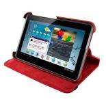 4World Etui ochronne/Podstawka do Galaxy Tab 2, Rotary, 7'', czerwone