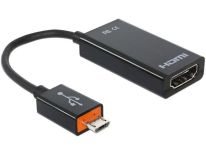 DeLOCK adapter SlimPort/MyDP(M)->HDMI(F) + USB micro-BF (smartfon do TV HD) 15cm