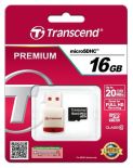 Transcend Micro SDHC Class 10 16GB + Card Reader