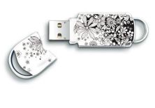 Integral pamięć USB Xpression 8GB, black & white flower pattern