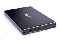 NATEC RHINO LTD obudowa USB 3.0 na dysk HDD/SSD 2.5'' SATA, czarna,slim,aluminiu