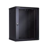 Linkbasic szafa wisząca rack 19'' 15U 600x450mm czarna (drzwi przednie szklane)