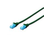 Assmann Kabel Digitus patch cord UTP, CAT.5E, zielony, 2m, 15 LGW