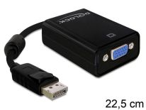 DeLOCK adapter Displayport(M) -> VGA(F) 15pin, 12.5 cm