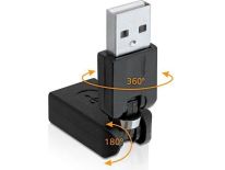 DeLOCK Adapter USB (AM) -> USB (AF) kątowy 360/180 stopni