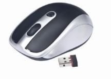 Gembird bezprzewodowa mysz optyczna MUSW-002, 1600 DPI, nano USB, czarno-srebrna