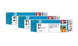 HP Tusz HP 91 matte black 3pack , 3x775ml