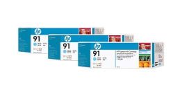 HP Tusz HP 91 light cyan 3pack , 3x775ml