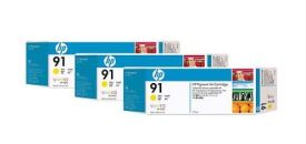 HP Tusz HP 91 yellow 3pack , 3x775ml