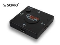 Elmak SAVIO CL-26 Switch HDMI 3 porty, Full HD, blister