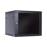 Linkbasic szafa wisząca rack 19'' 9U 600x600mm czarna (drzwi przednie szklane)