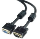 Gembird kabel monitorowy,przedłużacz SVGA D-sub 15m/15f,ferryt,ekran, 10m, black