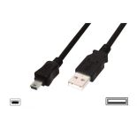 Assmann Kabel USB 2.0 HighSpeed Canon Typ USB A/miniUSB B (5pin) M/M czarny 1m