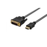 ednet Kabel adapter HDMI Highspeed 1.3 Typ HDMI A/DVI-D(24+1), M/M czarny 2m blister