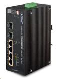 Planet Switch niezarządzalny Planet IGS-624HPT 4-Port PoE+ 1000Base-T + 2-Port 1000Base-X SFP przemysłowy DIN Rail