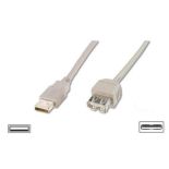 Assmann Kabel przedłużający USB 2.0 HighSpeed Typ USB A/USB A M/Ż szary 1,8m