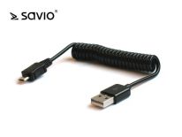 Savio CL-11 Kabel USB AM - micro USB Spirala BM 1,0m