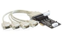 DeLOCK karta pci express -> COM 9pin x4 na kablu + zasilanie Molex