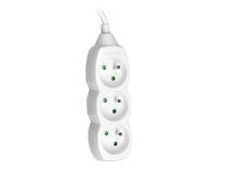 Tracer Przedłużacz PowerCord 1,5m (3 outlets; white)