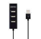 Unitek Hub 4x USB 2.0. mini, czarny, Y-2140