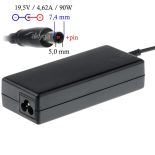 Akyga zasilacz do laptopa AK-ND-07 19.5V/4.62A 90W 7.4x5.0 mm + pin DELL