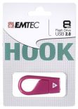 Emtec Pendrive Hook D200 ECMMD8GD202 (8GB; USB 2.0; kolor różowy)