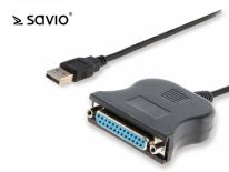 Elmak SAVIO CL-47 Adapter USB na LPT żeński 25pin, 1m